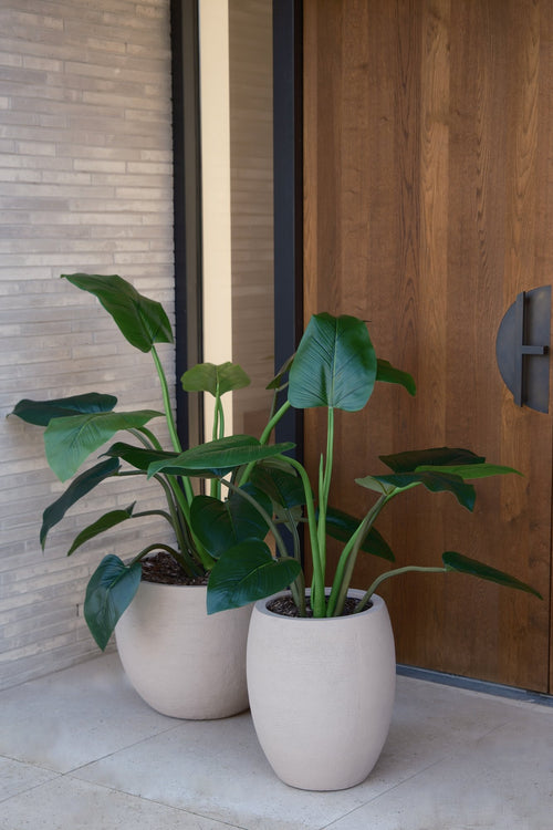 Zijden Alocasiaplant 120cm - sfeerbeeld in interieur