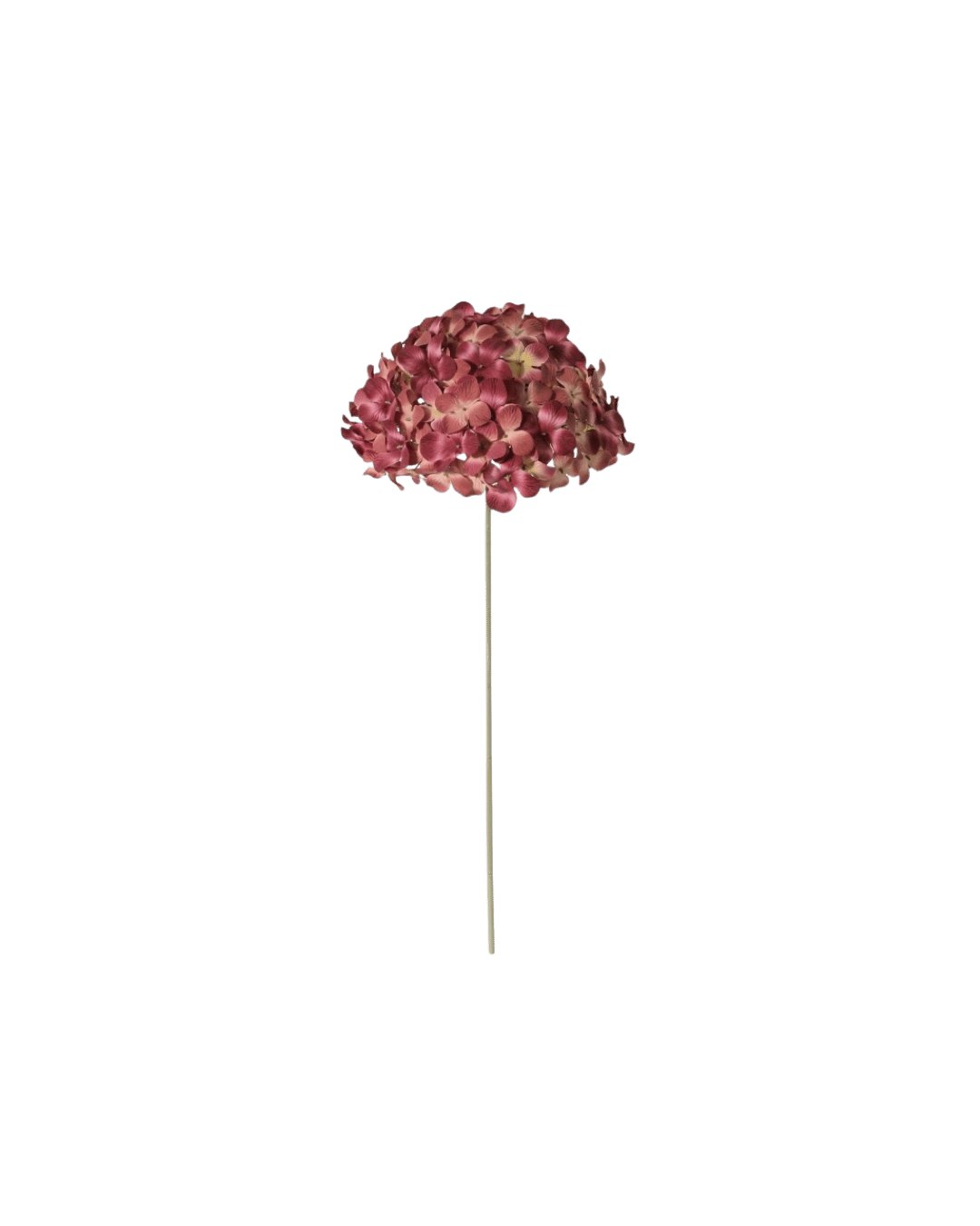Zijden Hortensia Bordeauxrood 75cm